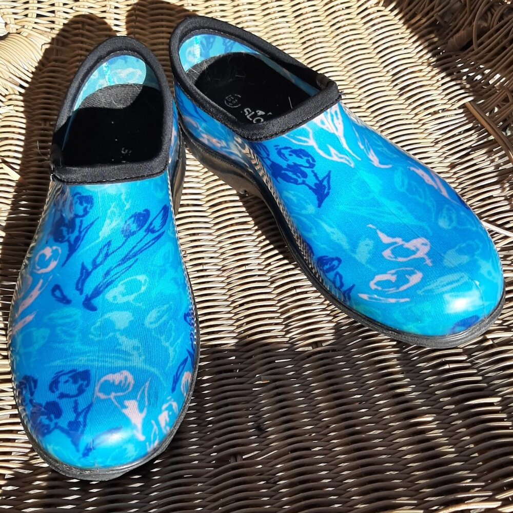 Sloggers Women's Rain and Garden Waterproof Shoes Blue Size 10
